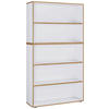 AKTENREGAL 100/183/33 cm  - Honigeiche/Weiss, Design, Holzwerkstoff/Kunststoff (100/183/33cm) - MID.YOU