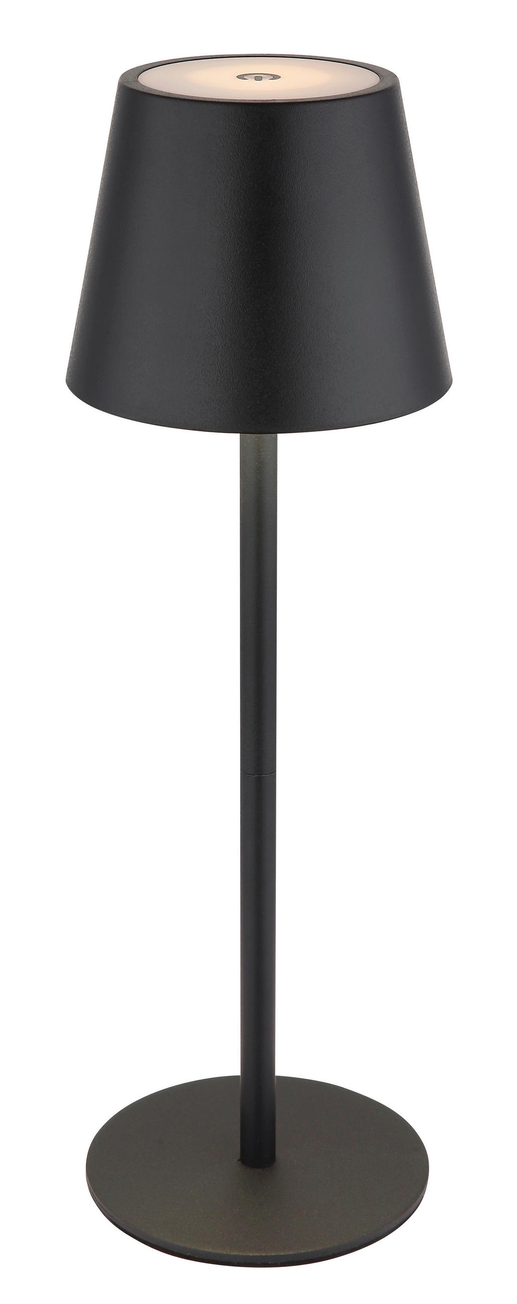 AKKU-TISCHLEUCHTE 11,5/36 cm   - Opal/Schwarz, Trend, Kunststoff/Metall (11,5/36cm) - Novel
