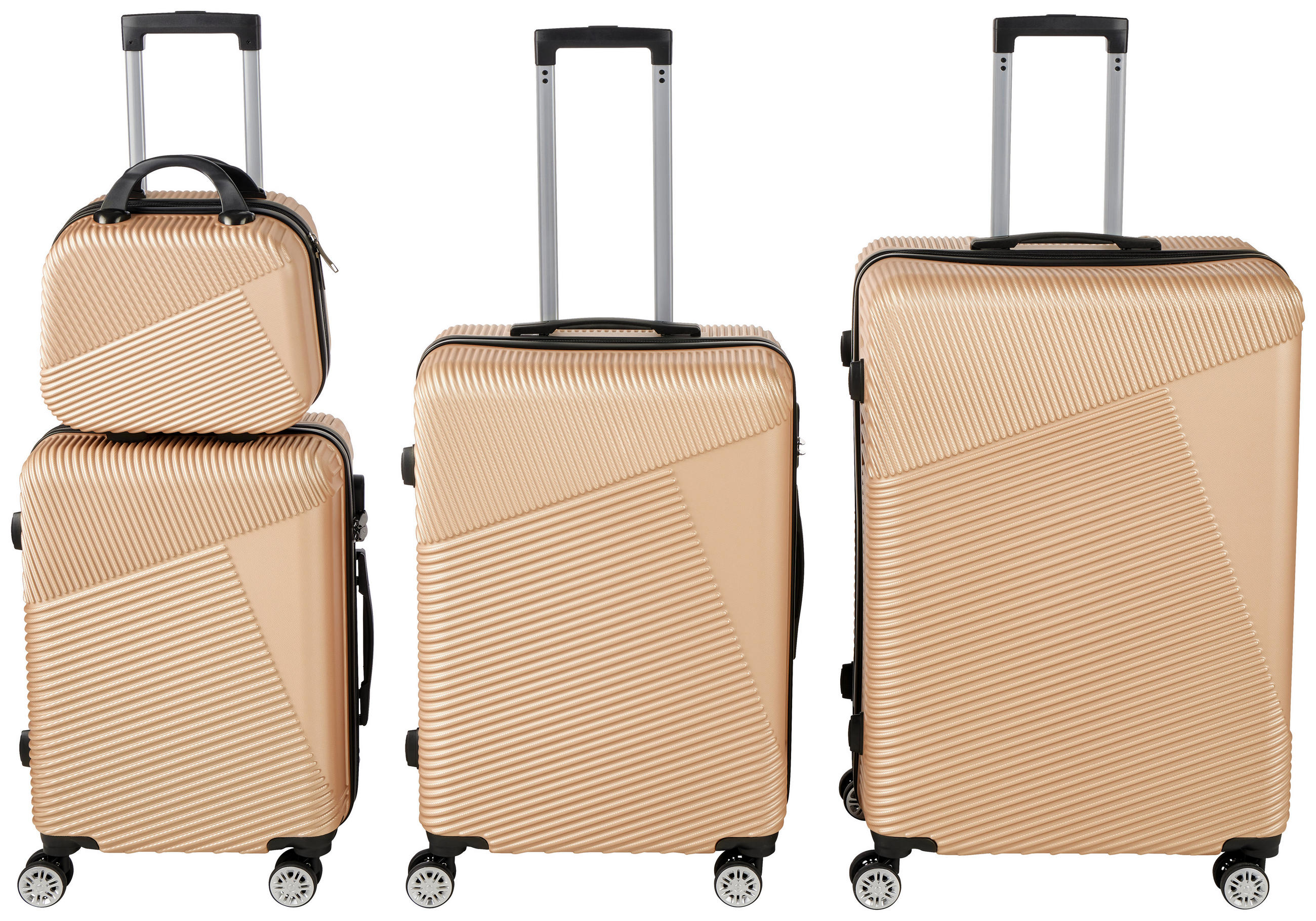 Reisekoffer 4-Tlg. New York 4 Rollen Hartschale