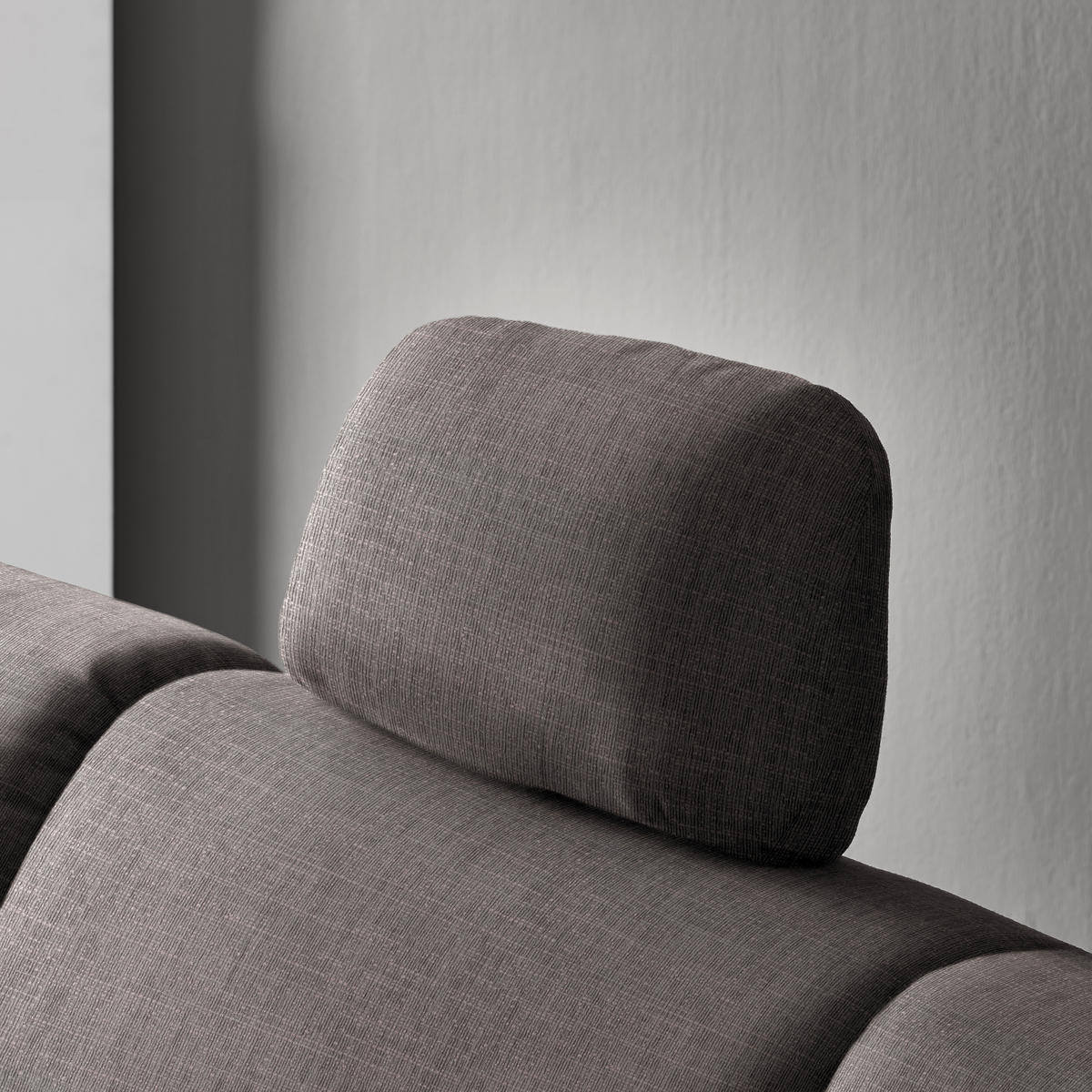 ECKSOFA in Chenille Grau  208/227 cm  - Alufarben/Grau, KONVENTIONELL, Textil/Metall (208/227cm) - Sedda