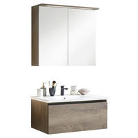 BADEZIMMER  in 81,4 cm  - Eichefarben/Weiß, LIFESTYLE, Glas/Holzwerkstoff (81,4cm) - Celina Home