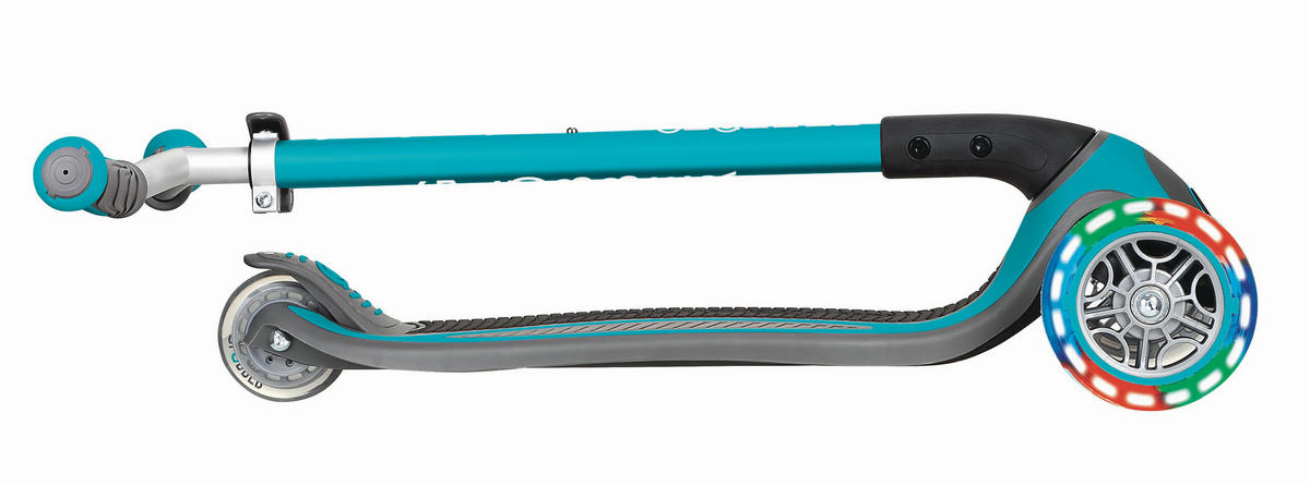 KINDERSCOOTER 662 Globber Master Lights  - Türkis/Schwarz, Basics, Kunststoff (61/94/37cm) - GLOBBER