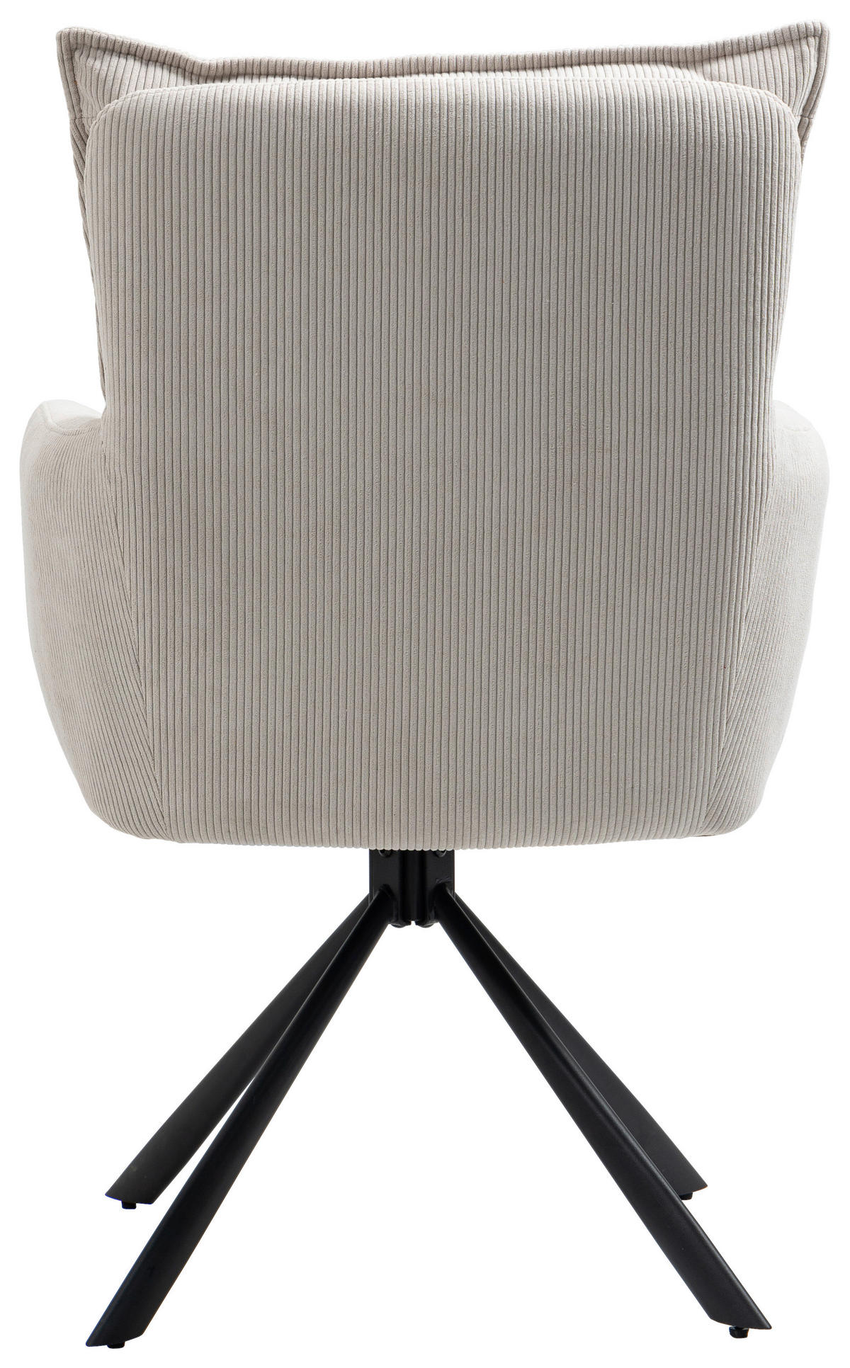 ARMLEHNSTUHL  in Eisen Cord  - Beige, Design, Textil/Metall (60/95/67cm) - Novel