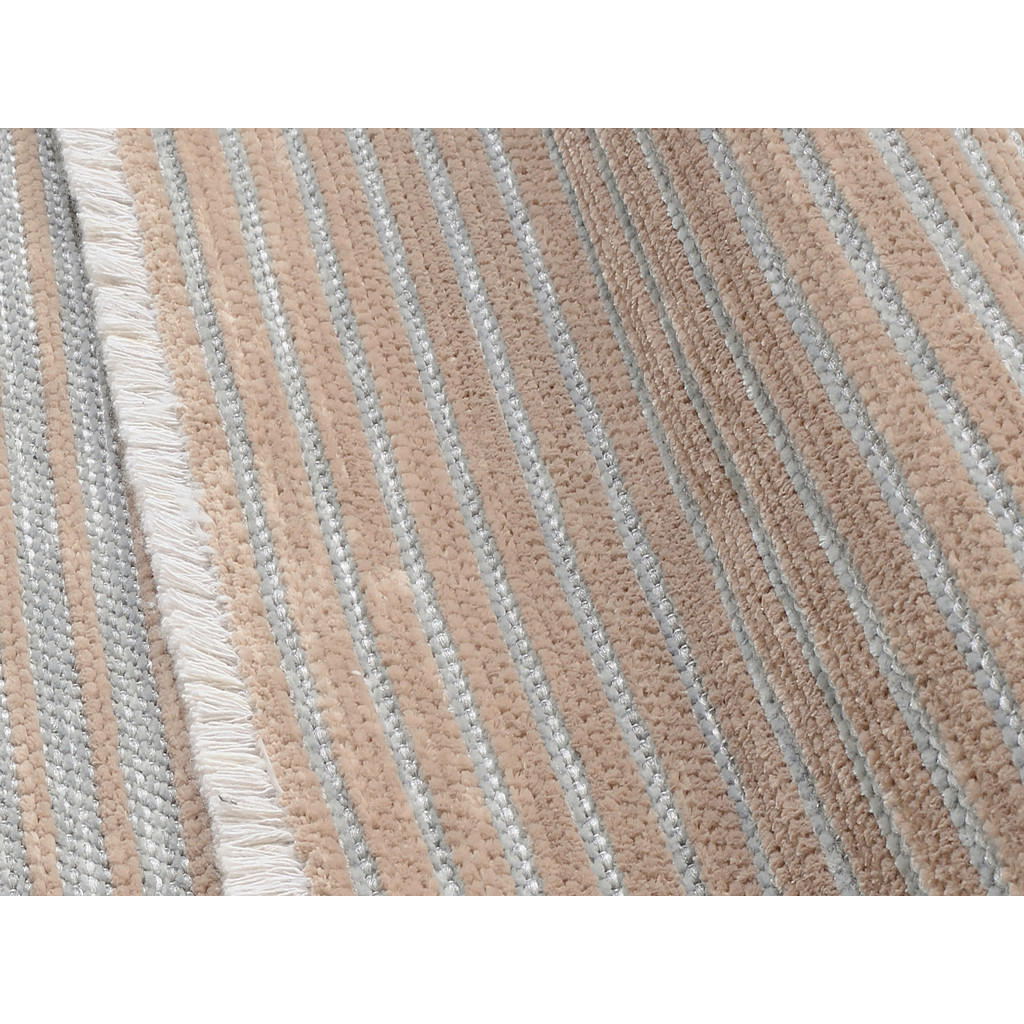 Thumbnail - Novel Flachwebeteppich, Grau, Beige, Textil, Streifen, rechteckig, 80x150 cm, für Fußbodenheizung geeignet, Teppiche & B...