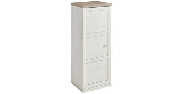 AKTENSCHRANK Grau, Weiß - Weiß/Grau, MODERN, Holzwerkstoff (50,6/131,6/43cm) - Hom`in