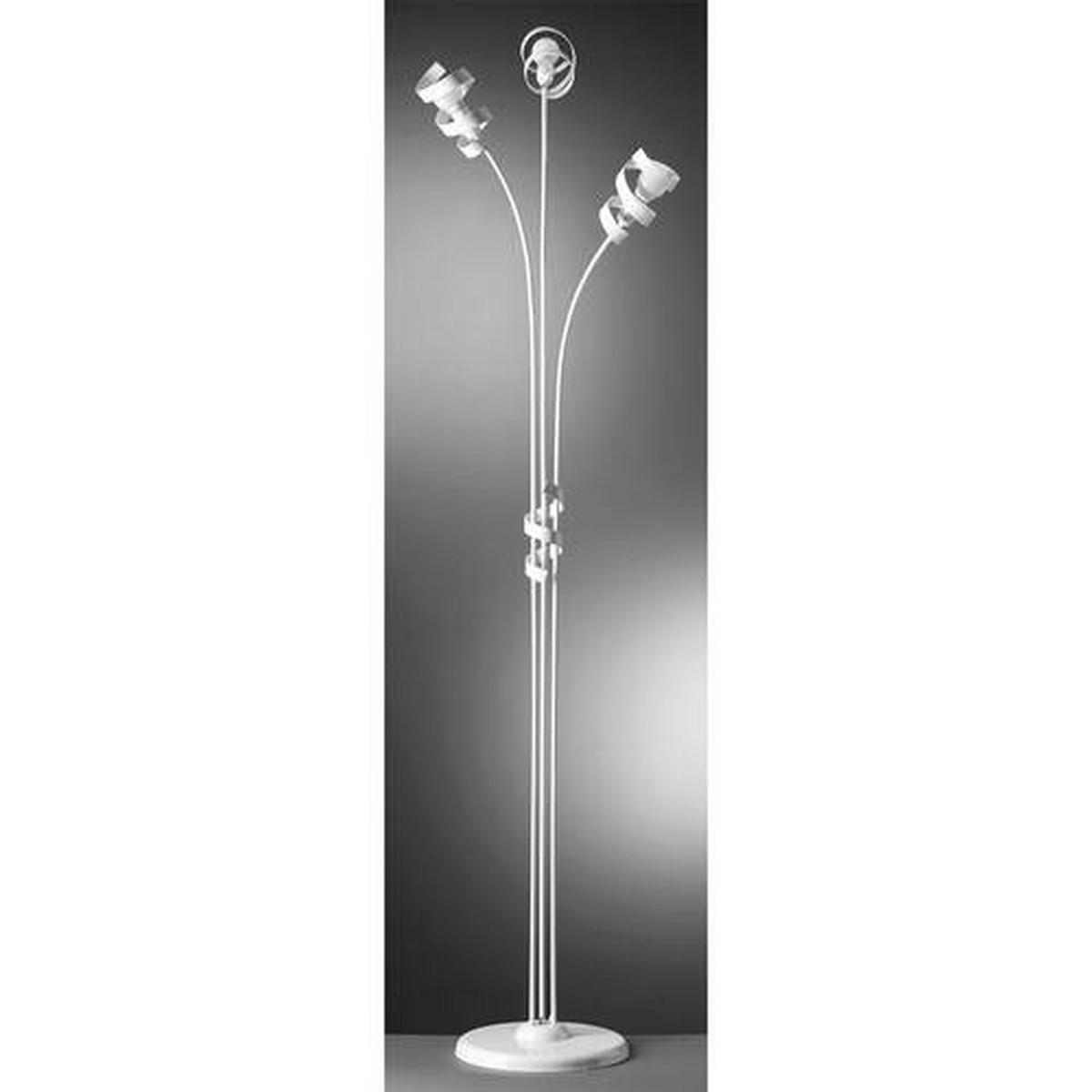 STOJACÍ LAMPA, 55/190 cm  - bílá, Design, kov (55/190cm)