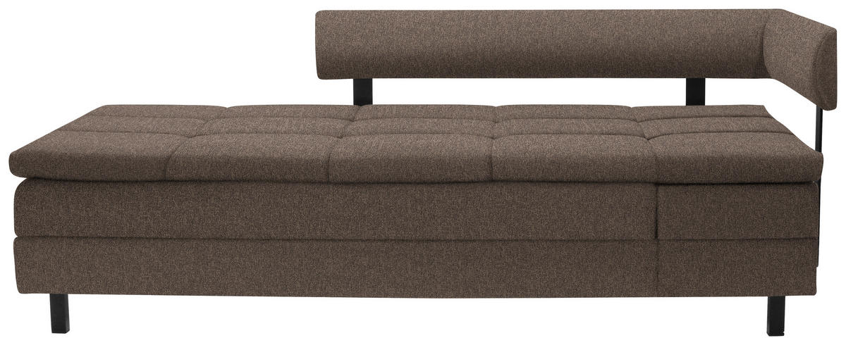 LIEGE in Flachgewebe Braun  - Schwarz/Braun, MODERN, Textil/Metall (208/77/98cm) - Joka