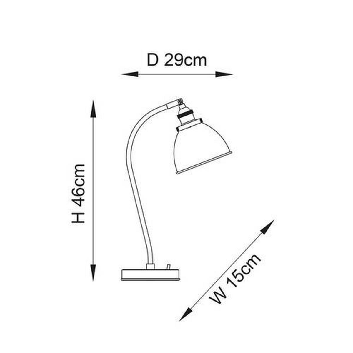 TISCHLEUCHTE 15/29/46 cm   - Chromfarben/Zinkfarben, Basics, Metall (15/29/46cm) - ENDON