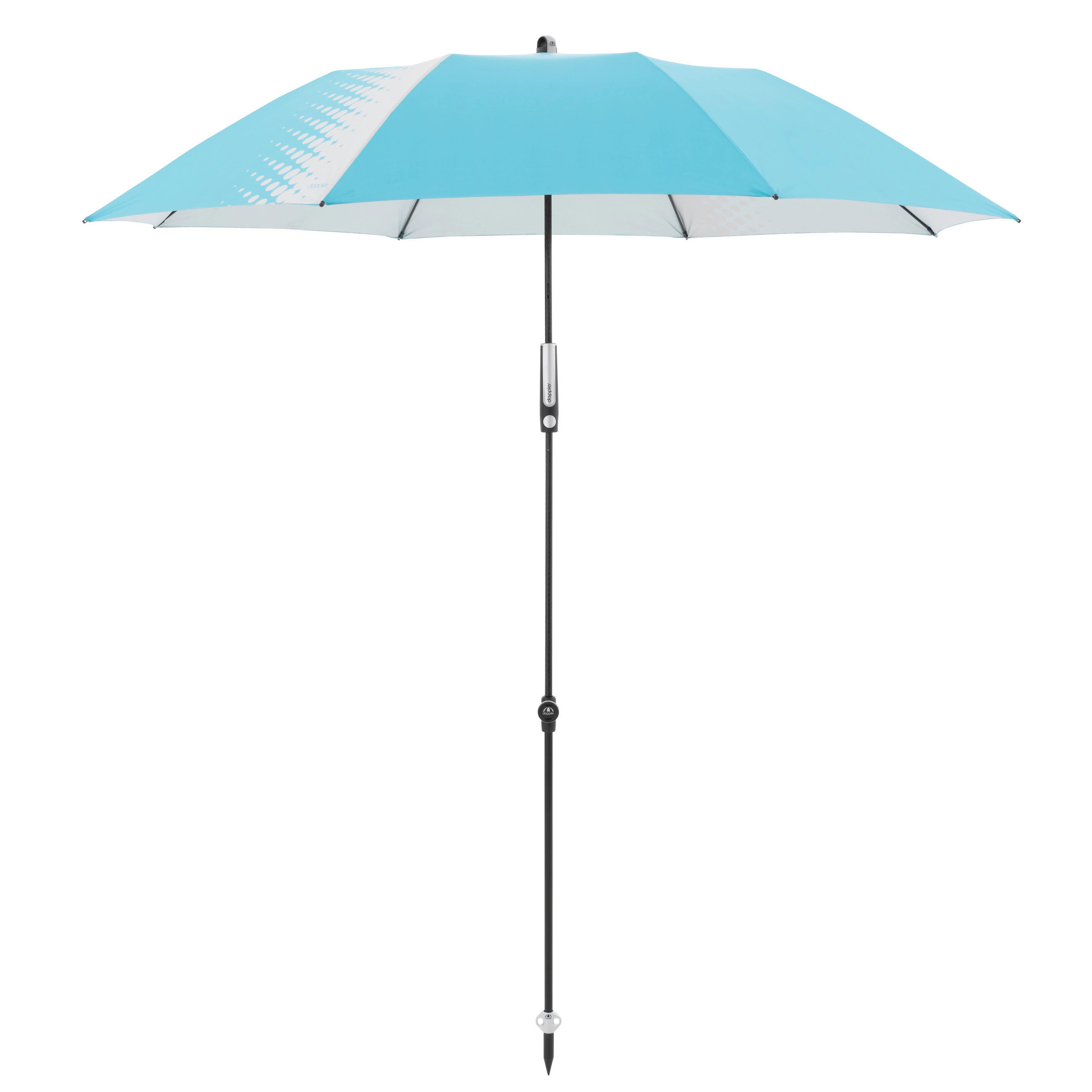 SONNENSCHIRM 156 cm Hellblau  - Anthrazit/Hellblau, MODERN, Textil/Metall (156cm) - Doppler