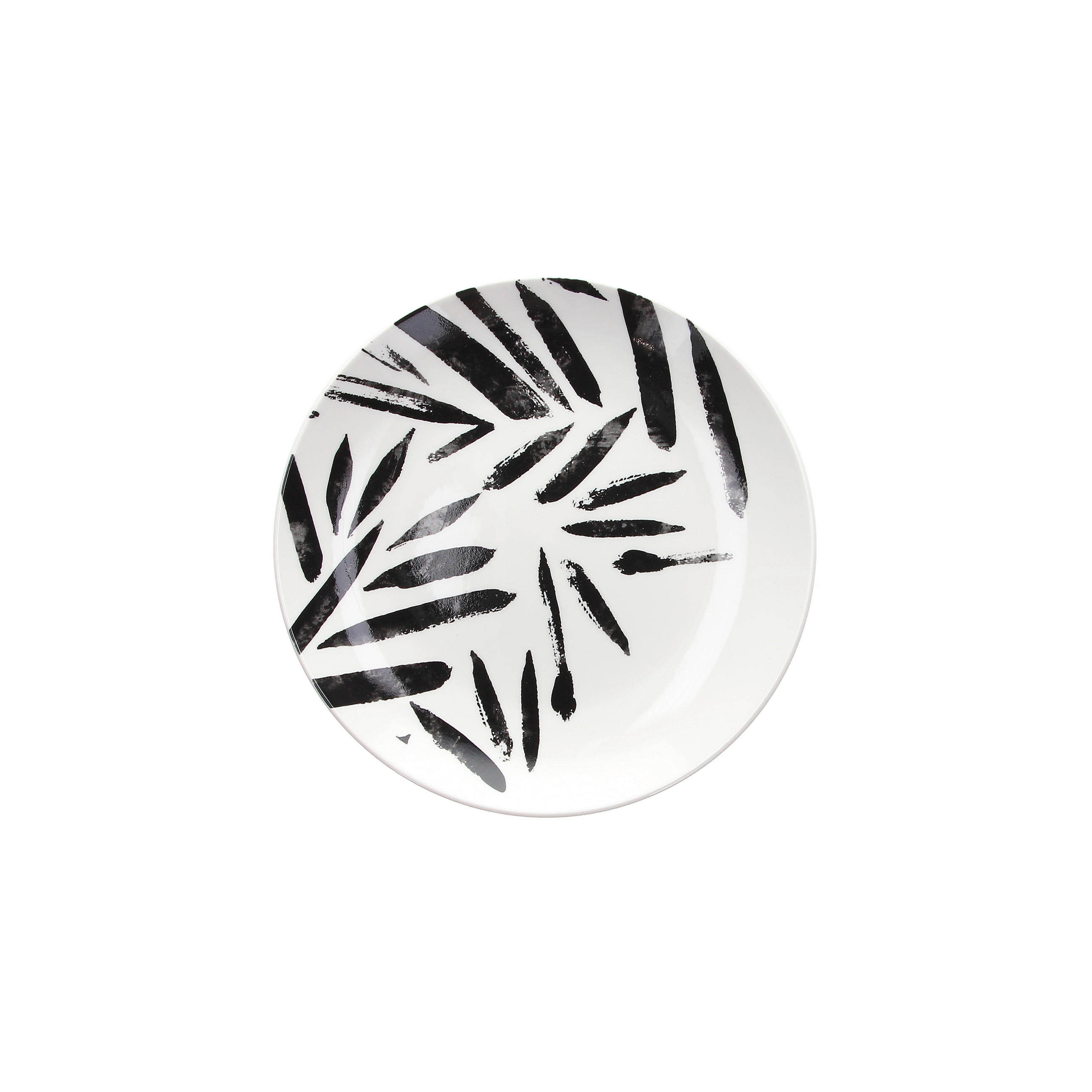 DESERTNI KROŽNIK  MADISON ZEN  keramika   19/2.5 cm       - črna/bela, Basics, keramika (19/2.5cm) - Tognana