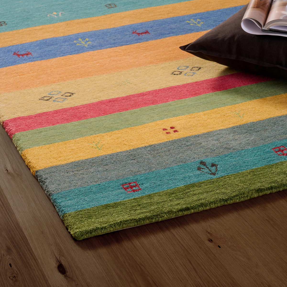 ORIENTTEPPICH 160/230 cm Reichtum der Stille Multicolor, Goldfarben  - Goldfarben/Multicolor, KONVENTIONELL, Textil (160/230cm) - Cazaris