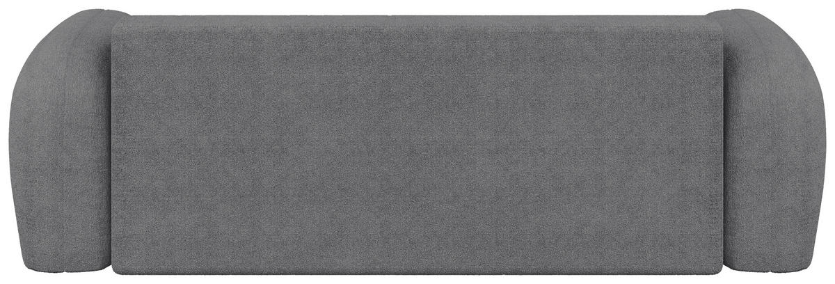 2-SITZER-SOFA Sevilla Plus in Bouclé Dunkelgrau  - Dunkelgrau/Schwarz, Design, Kunststoff/Textil (210/92/110cm) - MID.YOU