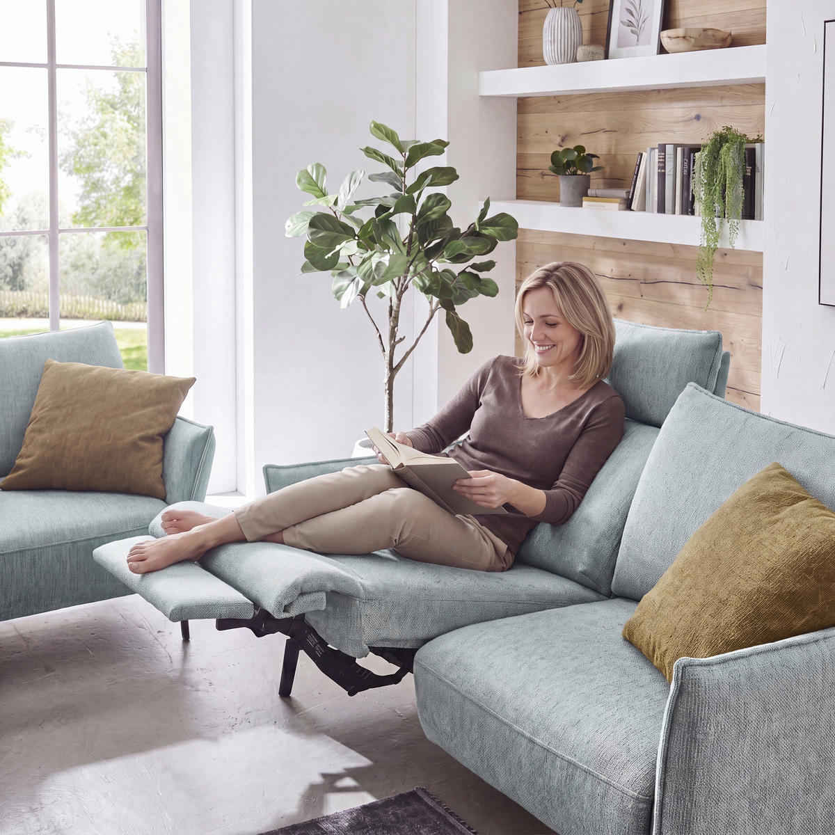 3-SITZER-SOFA Chenille Hellgrau  - Hellgrau/Schwarz, Konventionell, Textil/Metall (184/90/92cm) - Elegando