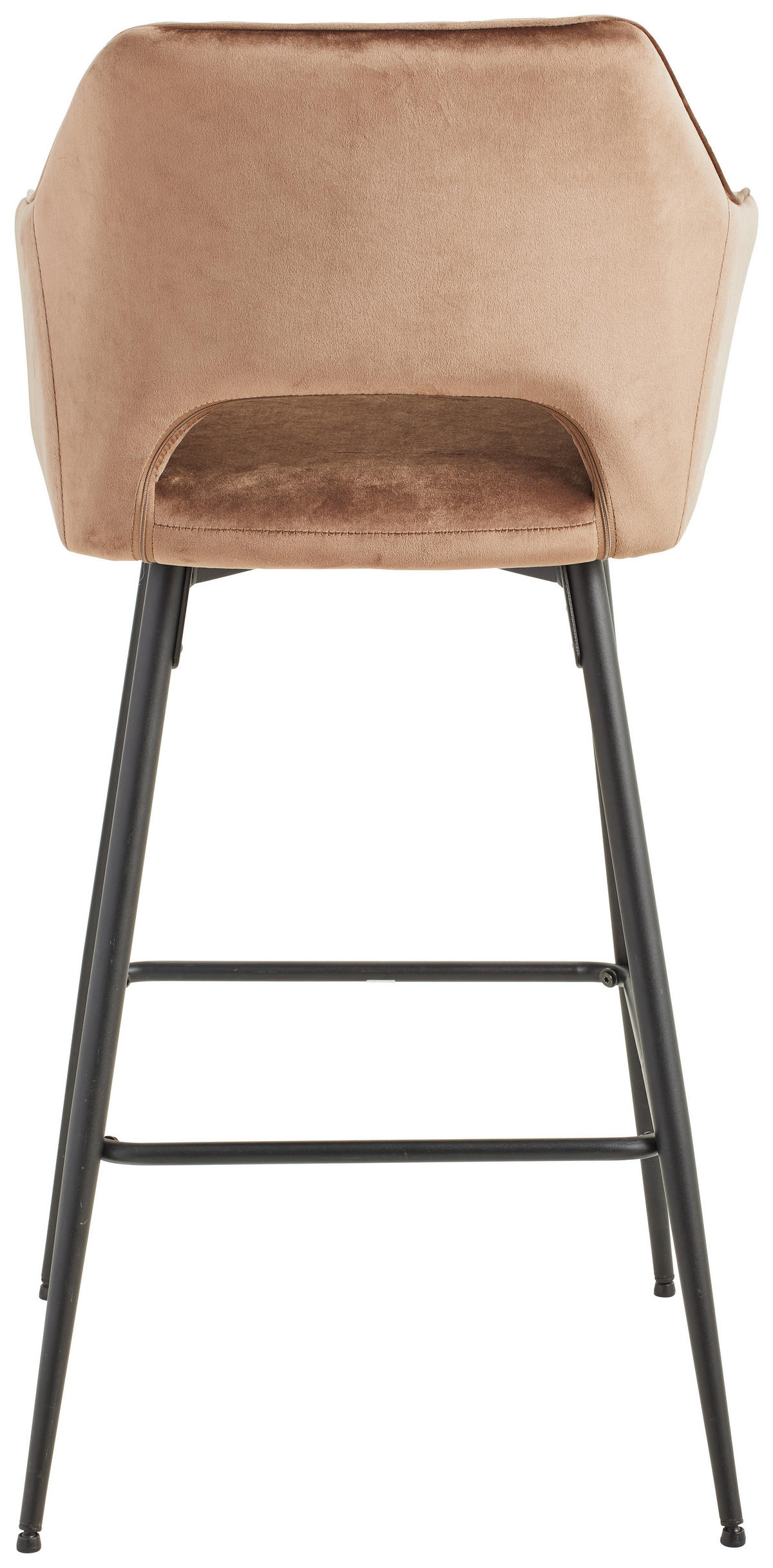BARHOCKER in Schwarz, Taupe  - Taupe/Schwarz, Modern, Textil/Metall (55/105/53cm) - MID.YOU