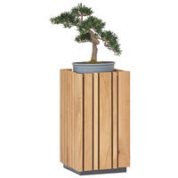 BLOMPIEDESTAL i trä, trämaterial   31,5/60/31,5 cm  - ekfärgad, Design, trämaterial/trä (31,5/60/31,5cm) - Linea Natura