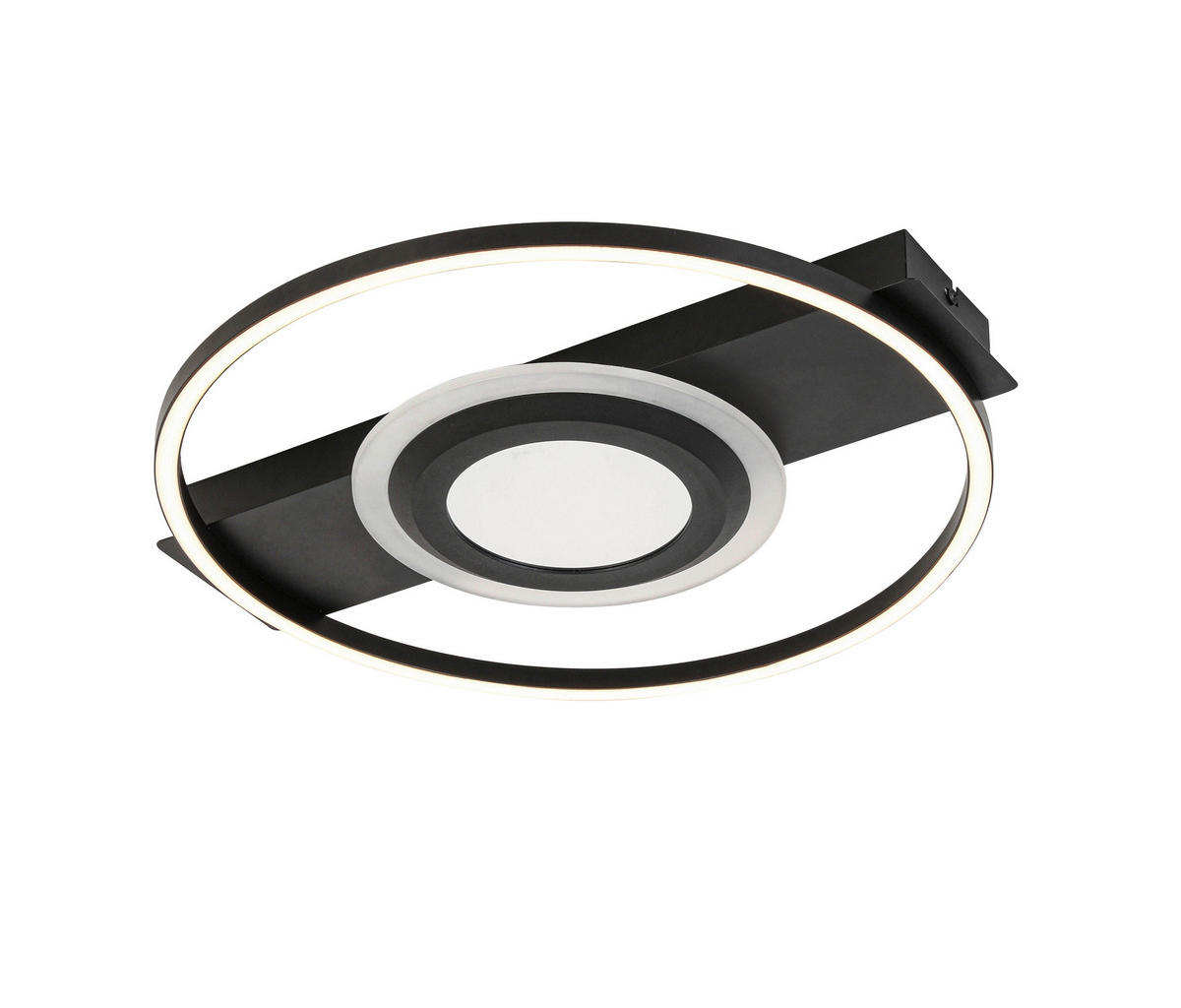 LED-DECKENLEUCHTE 42/40/6 cm   - Schwarz, Trend, Kunststoff/Metall (42/40/6cm) - Novel