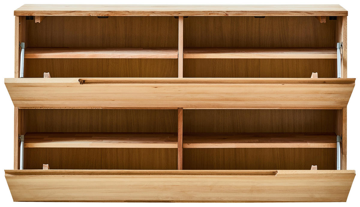 SCHUHSCHRANK Kernbuche massiv Kernbuche  - Kernbuche, KONVENTIONELL, Holz/Holzwerkstoff (140,2/75,1/35cm) - Linea Natura