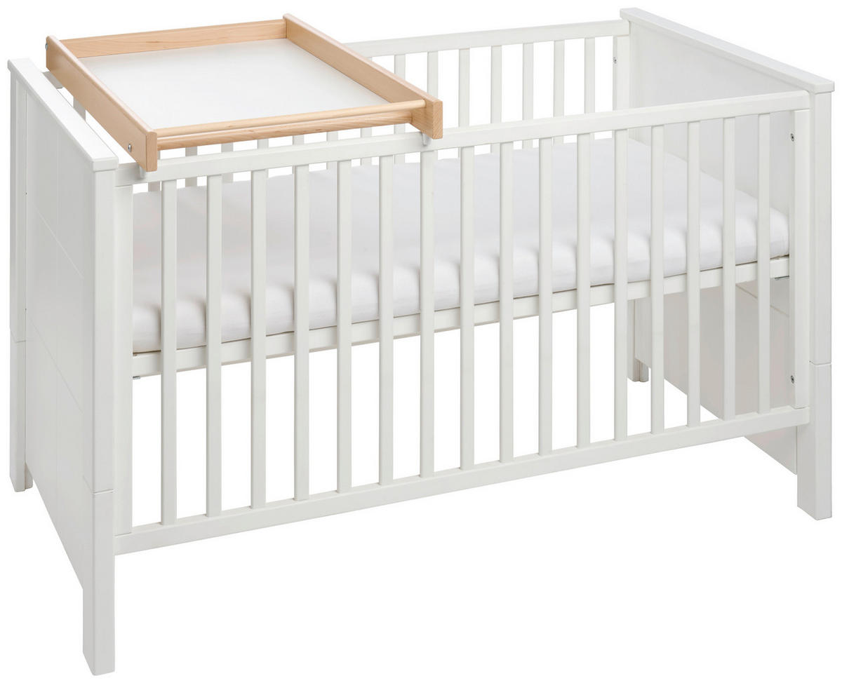 WICKELPLATTE  - Weiß Hochglanz/Buchefarben, Basics, Holz/Kunststoff (83/13/54cm) - My Baby Lou