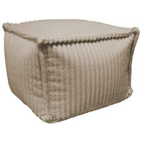 POUF Cord Sandfarben 70/70/40 cm  - Sandfarben, Design, Textil (70/70/40cm) - Ambia Home