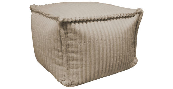 POUF Cord Sandfarben 70/70/40 cm  - Sandfarben, Design, Textil (70/70/40cm) - Ambia Home