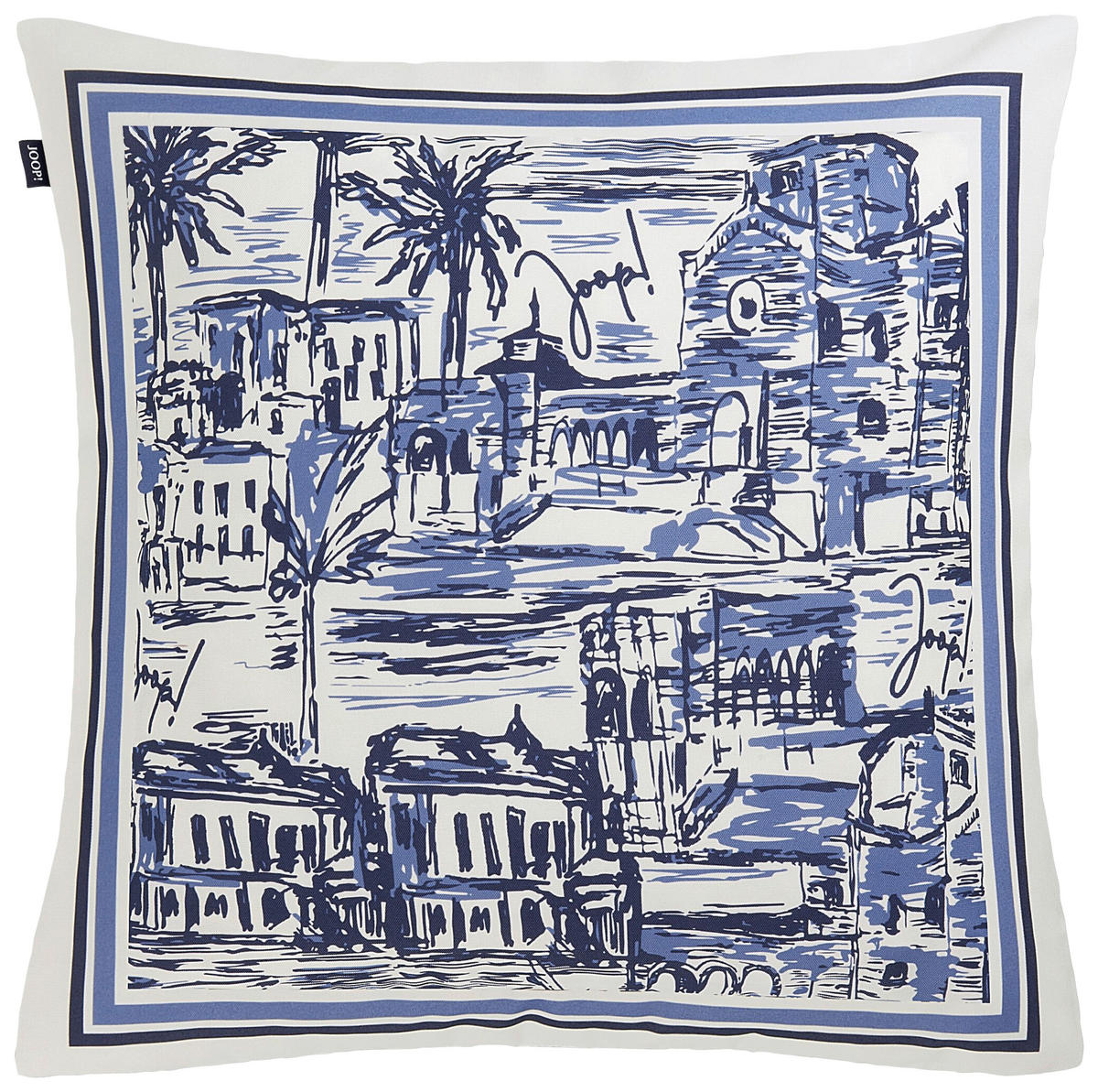 OUTDOOR-KISSEN  - Blau, Design, Textil (50/50cm) - Joop!