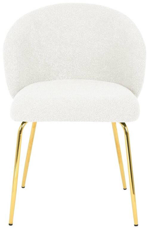 STUHL  in Eisen Bouclé Metall, Textil  - Beige/Goldfarben, Design, Textil/Metall (57/79/59cm) - Xora