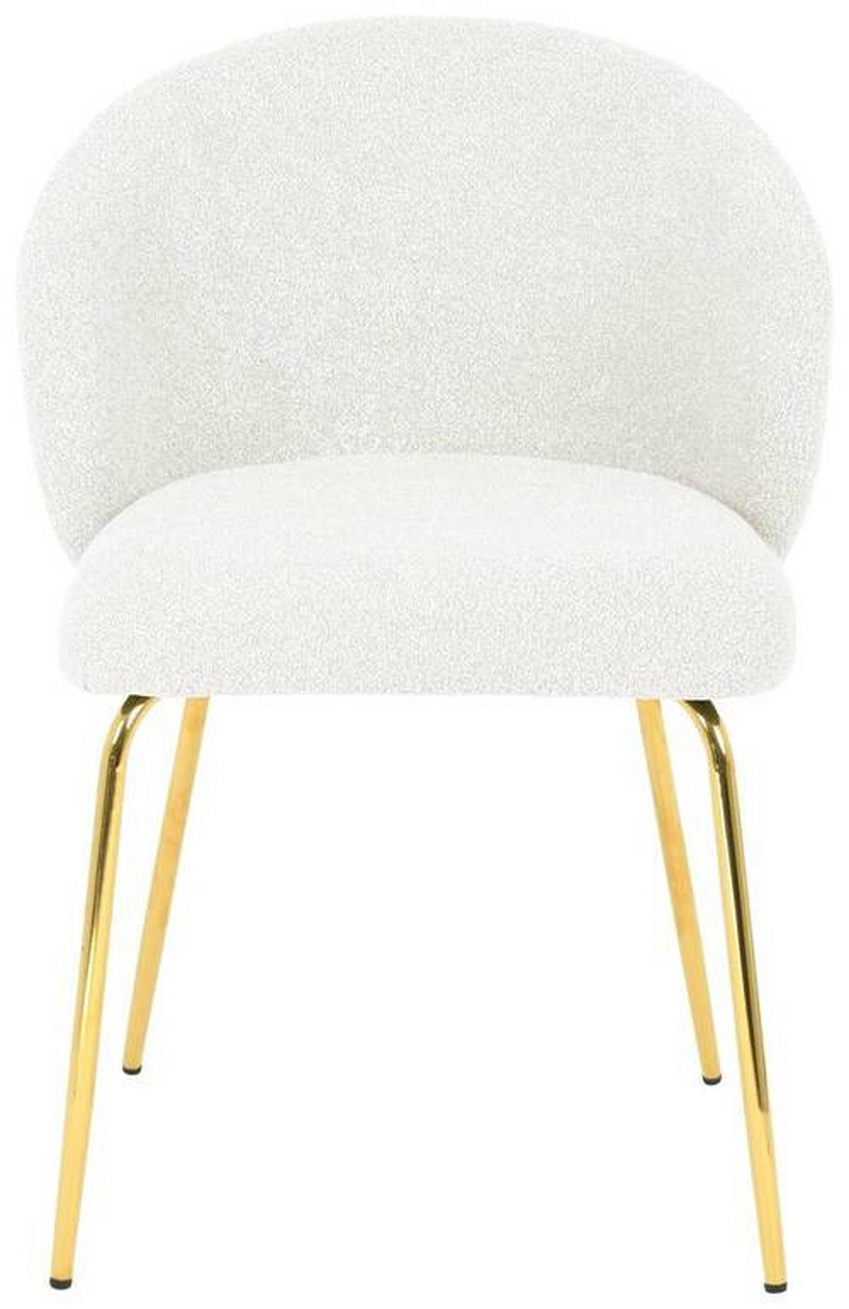 STUHL  in Eisen Bouclé Metall, Textil  - Beige/Goldfarben, Design, Textil/Metall (57/79/59cm) - Xora