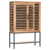 HIGHBOARD  in 120/180/43 cm  - Schwarz/Naturfarben, LIFESTYLE, Glas/Holz (120/180/43cm) - Landscape