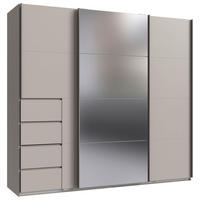 SCHWEBETÜRENSCHRANK  in Kaschmir  - Kaschmir, KONVENTIONELL, Glas/Holzwerkstoff (225/208/64cm) - Boxxx