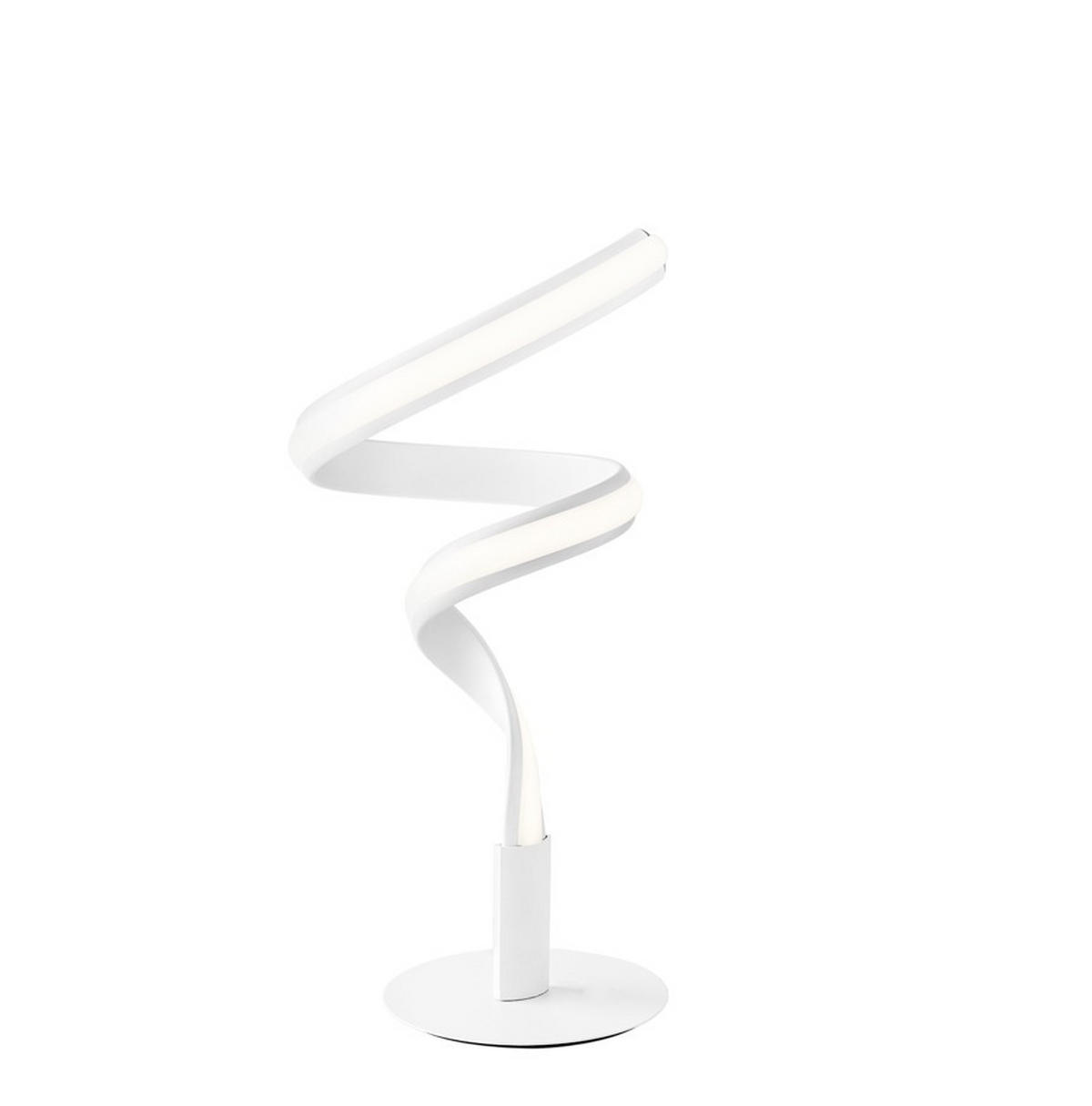 LED-TISCHLEUCHTE Luce Ambiente e Design 24/18/49 cm   - Weiß, Design, Kunststoff/Metall (24/18/49cm)