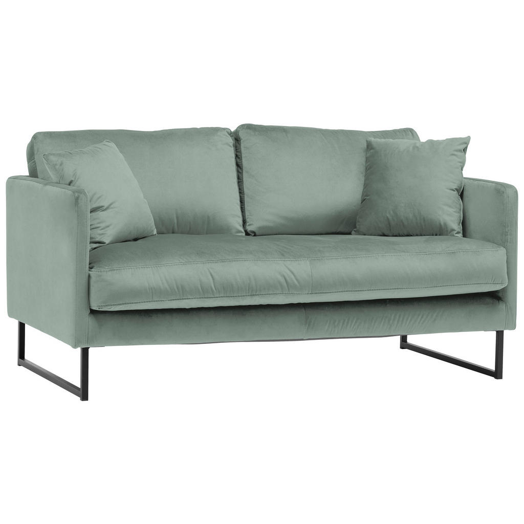 Thumbnail - Carryhome 2-Sitzer-Sofa, Mintgrün, Textil, Füllung: Silikon,Silikon, 150x78x84 cm, Made in EU, Typenauswahl, Stoffauswah...