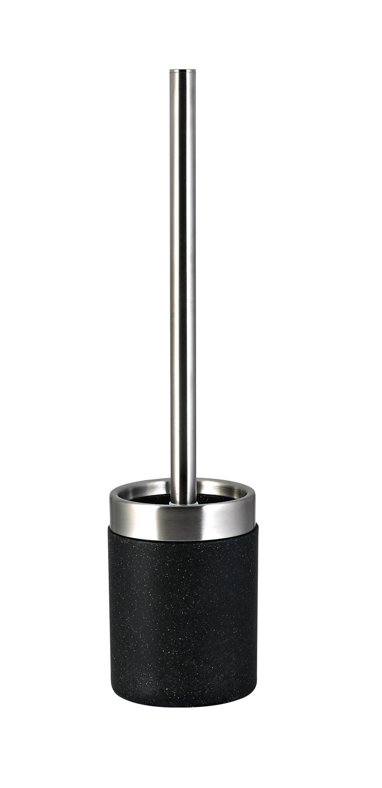 WC-BÜRSTENGARNITUR in Metall  Kunststoff   - Chromfarben/Schwarz, Basics, Kunststoff/Metall (9/37/9cm) - Sadena