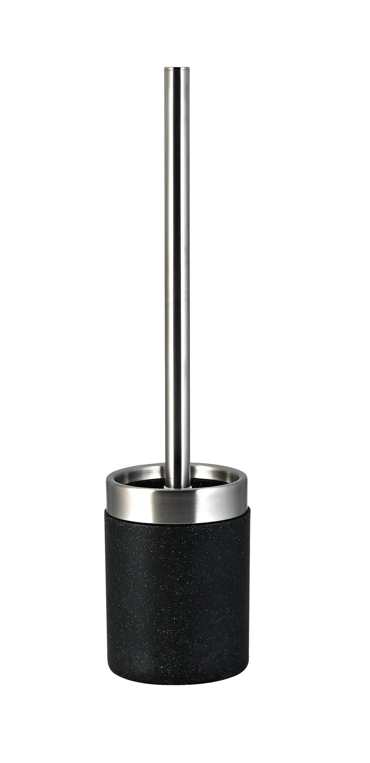WC-BÜRSTENGARNITUR in Metall  Kunststoff   - Chromfarben/Schwarz, Basics, Kunststoff/Metall (9/37/9cm) - Sadena