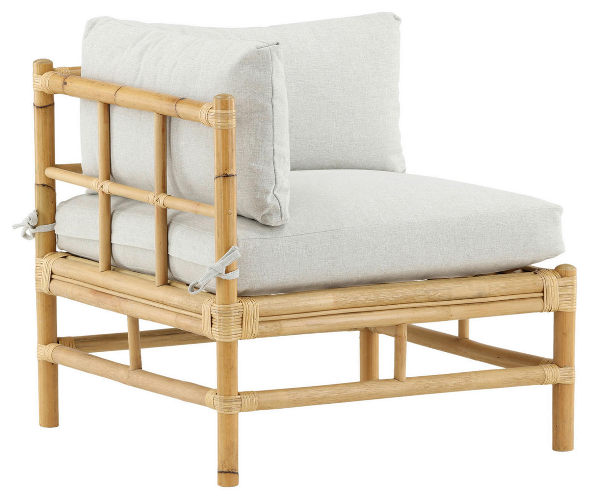 LOUNGEECKTEIL - Hellbraun, KONVENTIONELL, Holz/Textil (75/70/74cm) - Gardenson