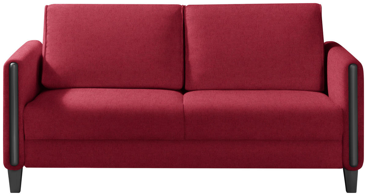 SCHLAFSOFA in Holz, Textil Rot, Schwarz  - Rot/Schwarz, Design, Holz/Textil (174/88/104cm) - Niels Andersson
