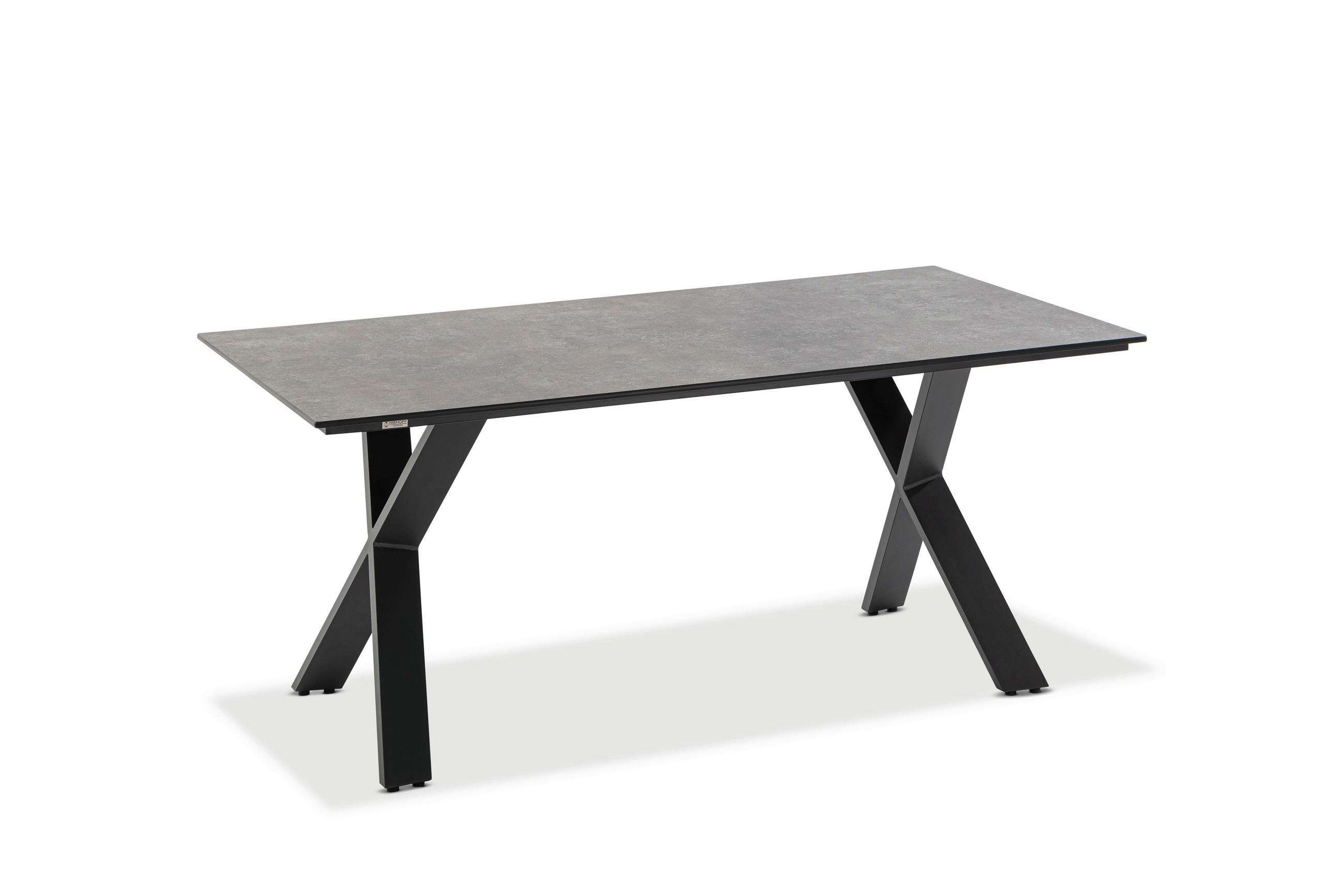 GARTENTISCH Kunststoff Anthrazit, Grau rechteckig  - Anthrazit/Grau, Design, Kunststoff/Metall (160/95/76cm)