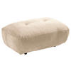HOCKER in Textil Creme  - Creme/Schwarz, Modern, Kunststoff/Textil (102/46/65cm) - Trendmanufaktur