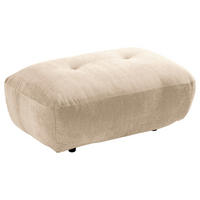 HOCKER in Textil Creme  - Creme/Schwarz, Modern, Kunststoff/Textil (102/46/65cm) - Trendmanufaktur