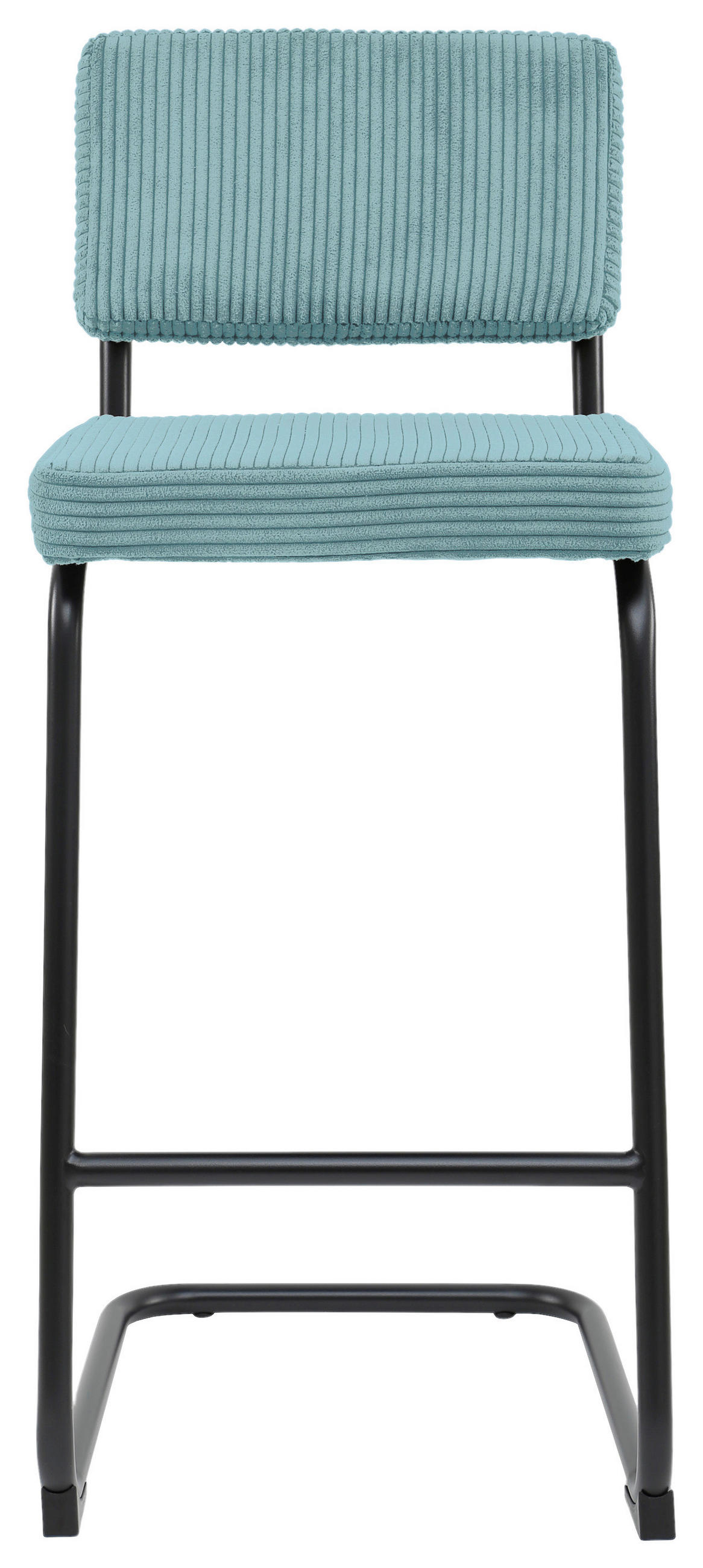 BARHOCKER Cord Blau, Schwarz Eisen Stoffauswahl, Typenauswahl  - Blau/Schwarz, Design, Textil/Metall (45/105/54cm) - home24