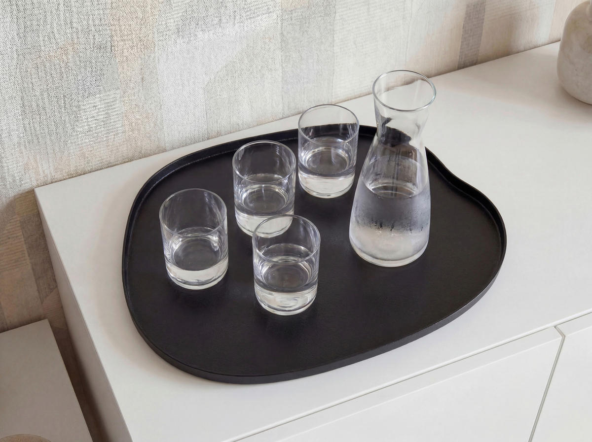 DEKOTABLETT - Schwarz, Design, Metall (35/30/3cm) - Livetastic