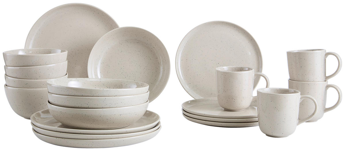 KOMBISERVICE Greige Stilo 20-teilig 4 Personen  - Greige, Trend, Keramik (29,5cm) - ASA