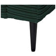 ECKSOFA  in Cord Dunkelgrün  173/276 cm  - Dunkelgrün/Schwarz, KONVENTIONELL, Textil/Metall (173/276cm) - Carryhome