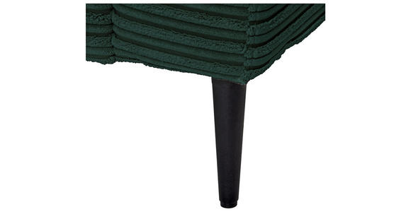 ECKSOFA  in Cord Dunkelgrün  173/276 cm  - Dunkelgrün/Schwarz, KONVENTIONELL, Textil/Metall (173/276cm) - Carryhome