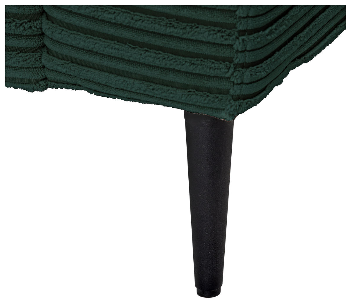 ECKSOFA Dunkelgrün Cord  - Dunkelgrün/Schwarz, KONVENTIONELL, Textil/Metall (173/276cm) - Carryhome