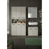 BADEZIMMER  in 150 cm  - Kaschmir/Schwarz, Trend, Glas/Holzwerkstoff (150cm) - MID.YOU