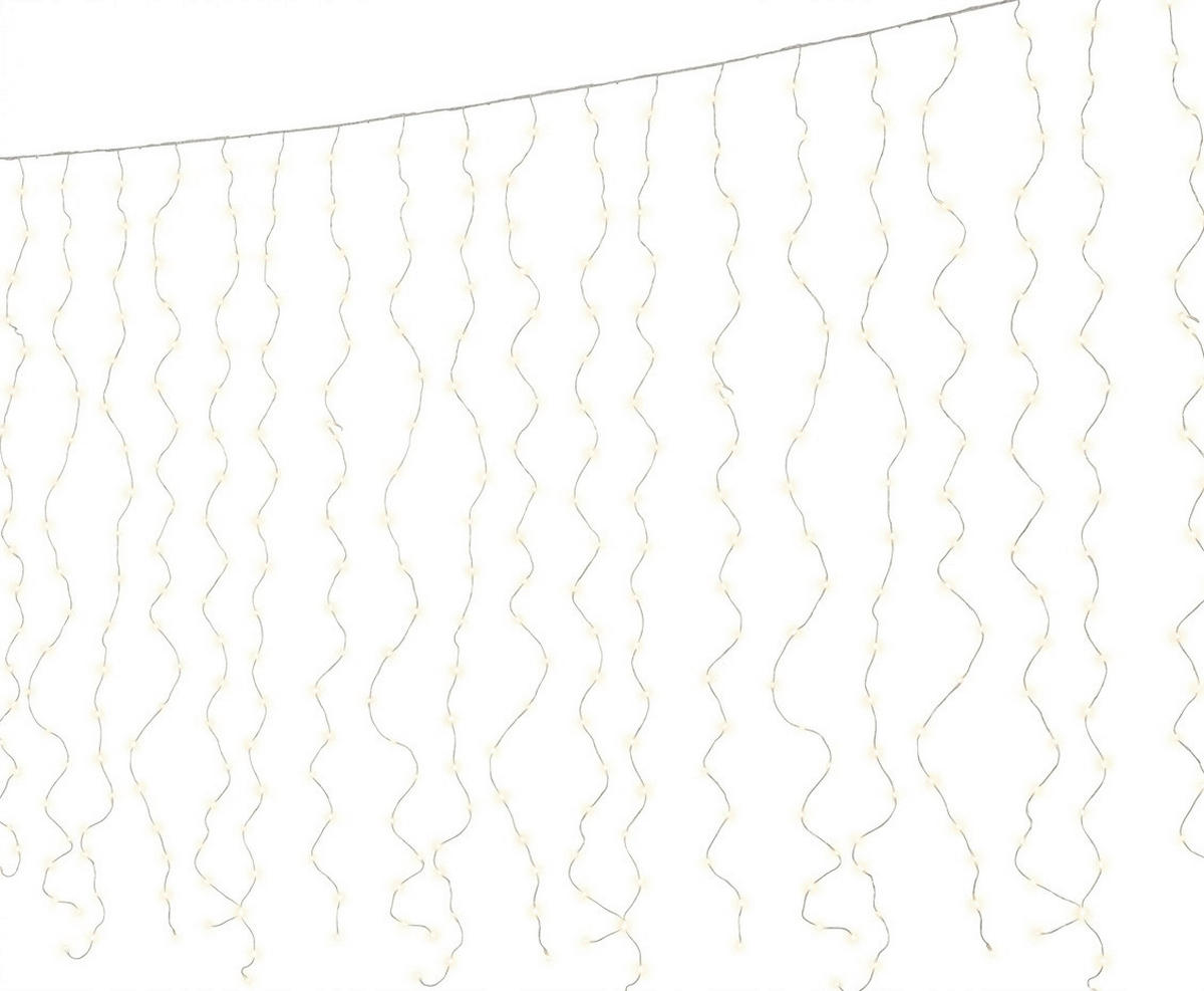 SVETLOBNA GIRLANDA     2700-3000 K   - srebrne barve, Basics, kovina/umetna masa (190cm) - X-Mas