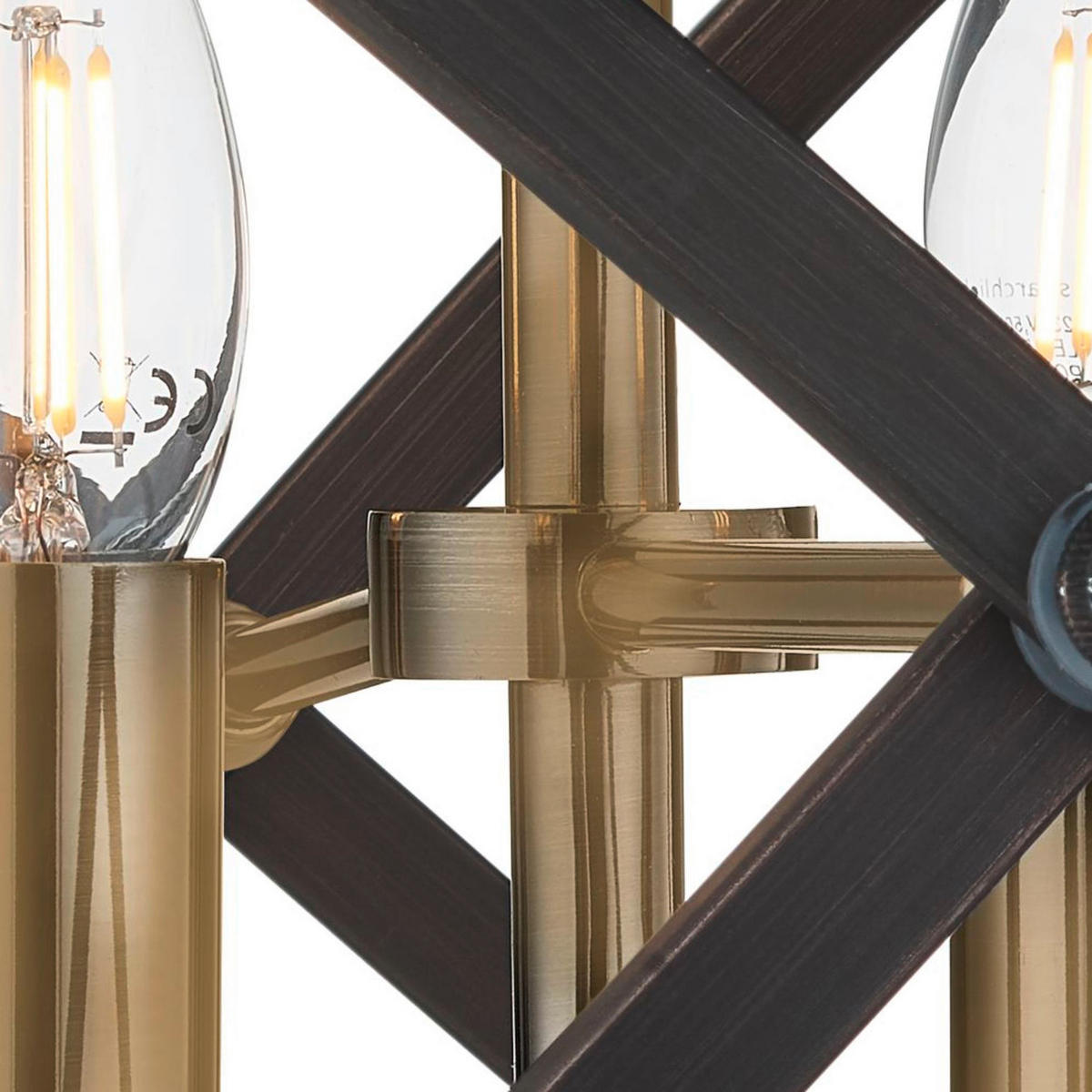 DECKENLEUCHTE Hoopla 45/33/45 cm   - Bronzefarben/Braun, Design, Metall (45/33/45cm) - Searchlight