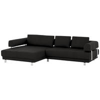 ECKSOFA in Echtleder Dunkelbraun  - Dunkelbraun, Design, Leder/Metall (188/307cm)