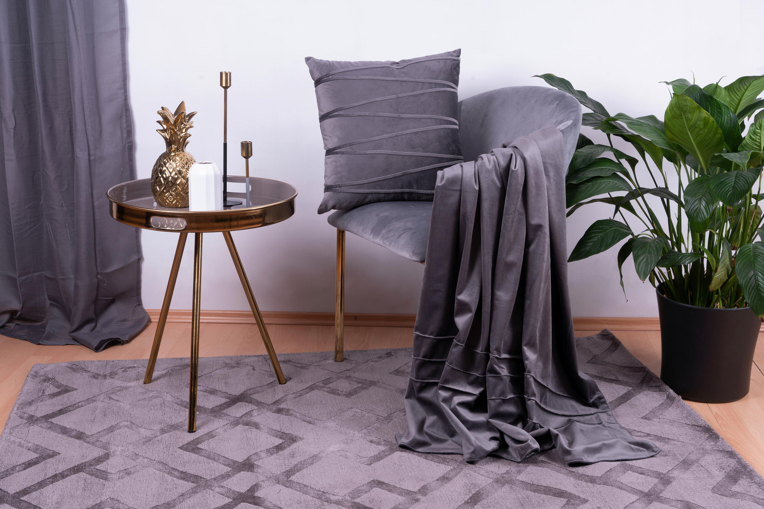 MĚKKÁ PŘIKRÝVKA A POLŠTÁŘ, polyester,  - barvy grafitu, Konvenční, textil (130/170/1,7cm)
