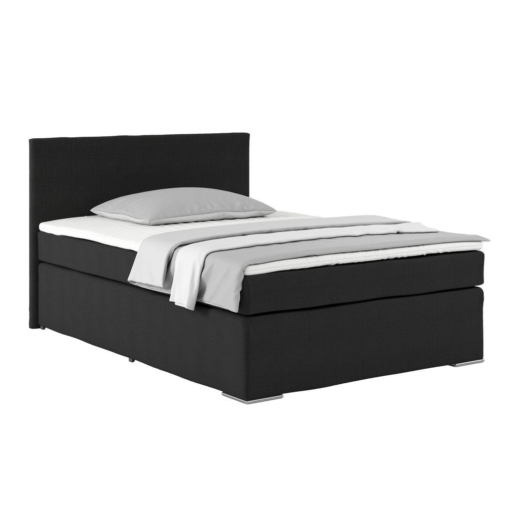 Boxspringbett mit Topper 140x200 Nero